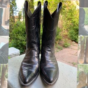 Vintage Black Cowboy Boots